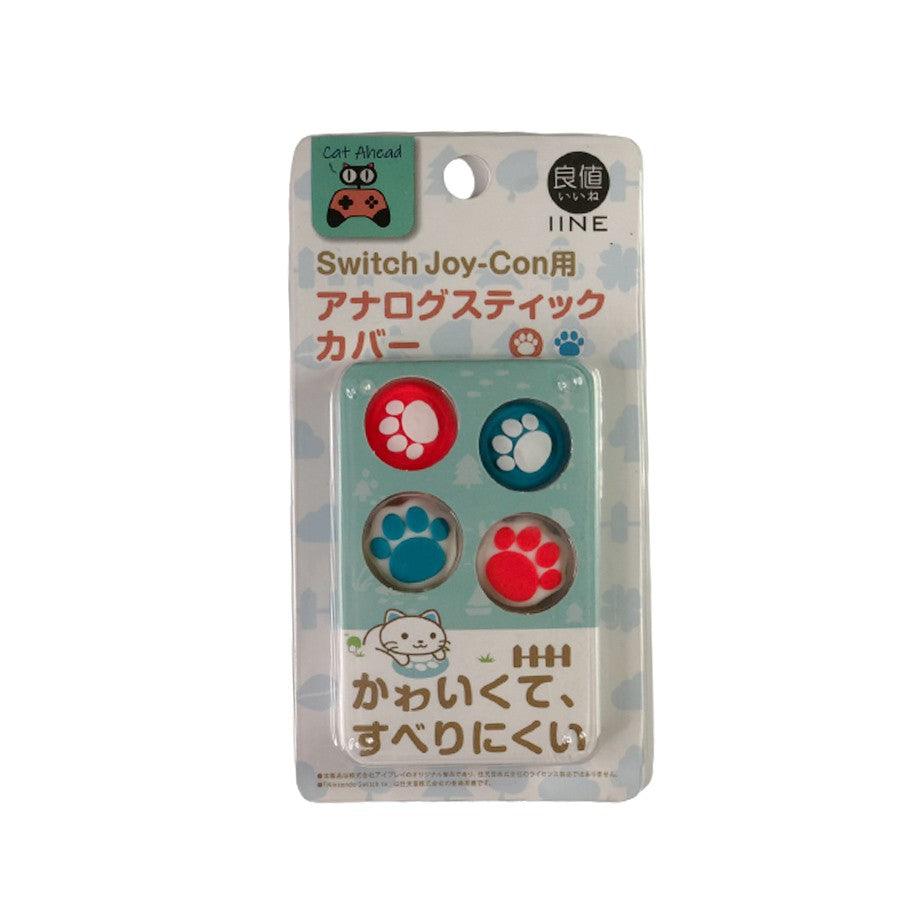 NSW IINE Analog Caps For Joy-Con Red/Blue White Paw |Paw Shaped (L421) - DataBlitz