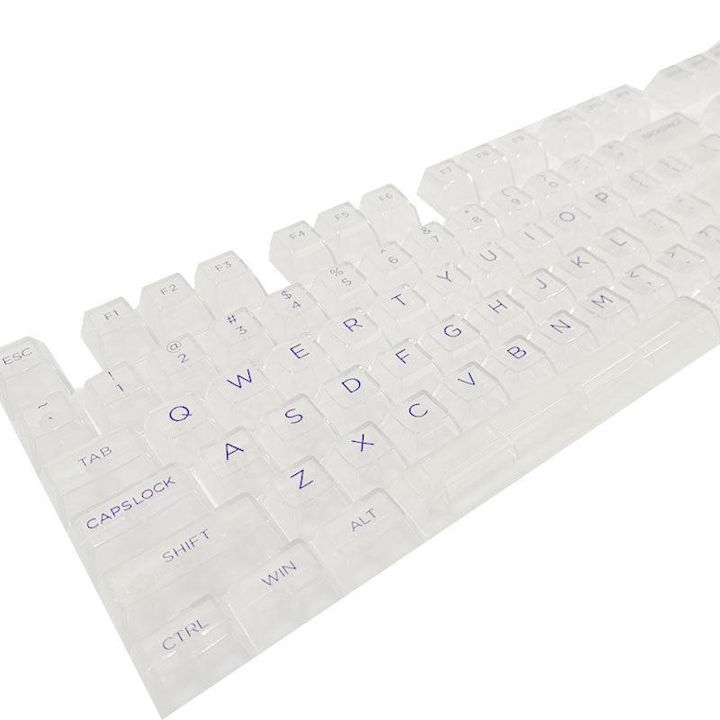 AKKO Clear Full Transparent Keycaps Set ASA 155 Keys Purple Character - DataBlitz