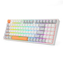 Redragon K636WGO-RGB V2 Kitava Wired Mechanical Gaming Keyboard (White-Grey-Orange) Dust-Proof Red Switch - DataBlitz