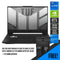 ASUS TUF Dash F15 (2022) FX517ZE-HN031W Gaming Laptop (Off Black) | 15.6” FHD | i7-12650H | 8GB DDR5 | 512GB SSD | RTX™ 3050 Ti | Windows 11 Home | TUF Gaming Backpack - DataBlitz