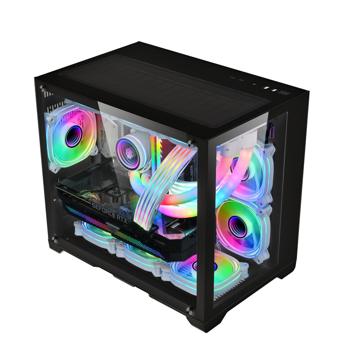 Coolman Robin 2 Mini Optimal Airflow Tempered Glass M-ATX Case (Black)
