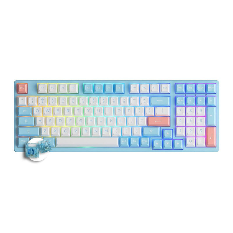 AKKO Doll Of The Princess 3098B Multi-Modes RGB Mechanical Keyboard (AKKO CS Jelly Blue) - DataBlitz