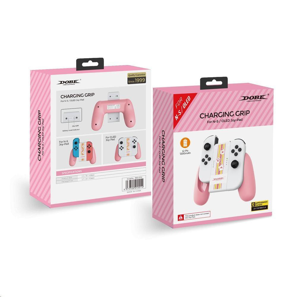 DOBE NSW Charging Grip For N-Switch / N-Switch Oled Joy-Con (Pink) (ITNS-873C) - DataBlitz