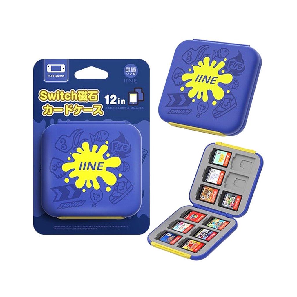 NSW IINE Game Card Case 6+6 Magnetic (Splatoon 3 Blue) (L713) - DataBlitz