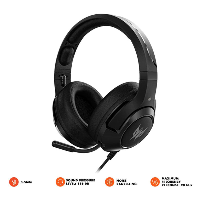 Acer Predator Galea 350 Gaming Headset With 7.1 Surround Sound (Black) (PHW920) - DataBlitz