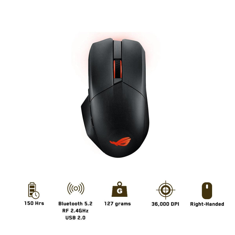 ASUS ROG Chakram X Wireless RGB Gaming Mouse (Translucent Black) - DataBlitz