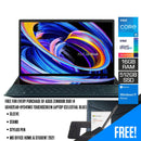 Asus Zenbook Duo 14 UX482EAR-HY341WS Touchscreen Laptop (Celestial Blue) | 14" FHD |  i5-1155G7 | 16GB LPDDR4X | 512GB SSD | Iris Xᵉ Graphics | Windows 11 Home | MS Office H&S 2021 | Sleeve | Stand | Stylus Pen - DataBlitz