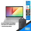 ASUS Vivobook 14 K413EA-EB365W Laptop (Transparent Silver) | 14" FHD | i5-1135G7 | 8GB DDR4 | 512GB SSD |  Intel Iris Xᵉ | Windows 11 Home | ASUS BP1504 Casual Backpack - DataBlitz