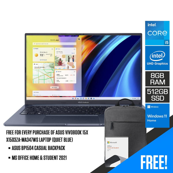 DataBlitz - ASUS Vivobook 15X X1503ZA-MA347WS Laptop (Quiet Blue)