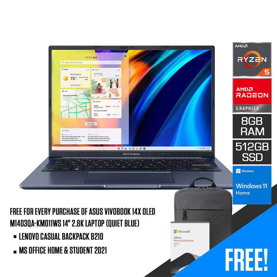 Asus Vivobook 14X OLED M1403QA-KM011WS Laptop (Quiet Blue)