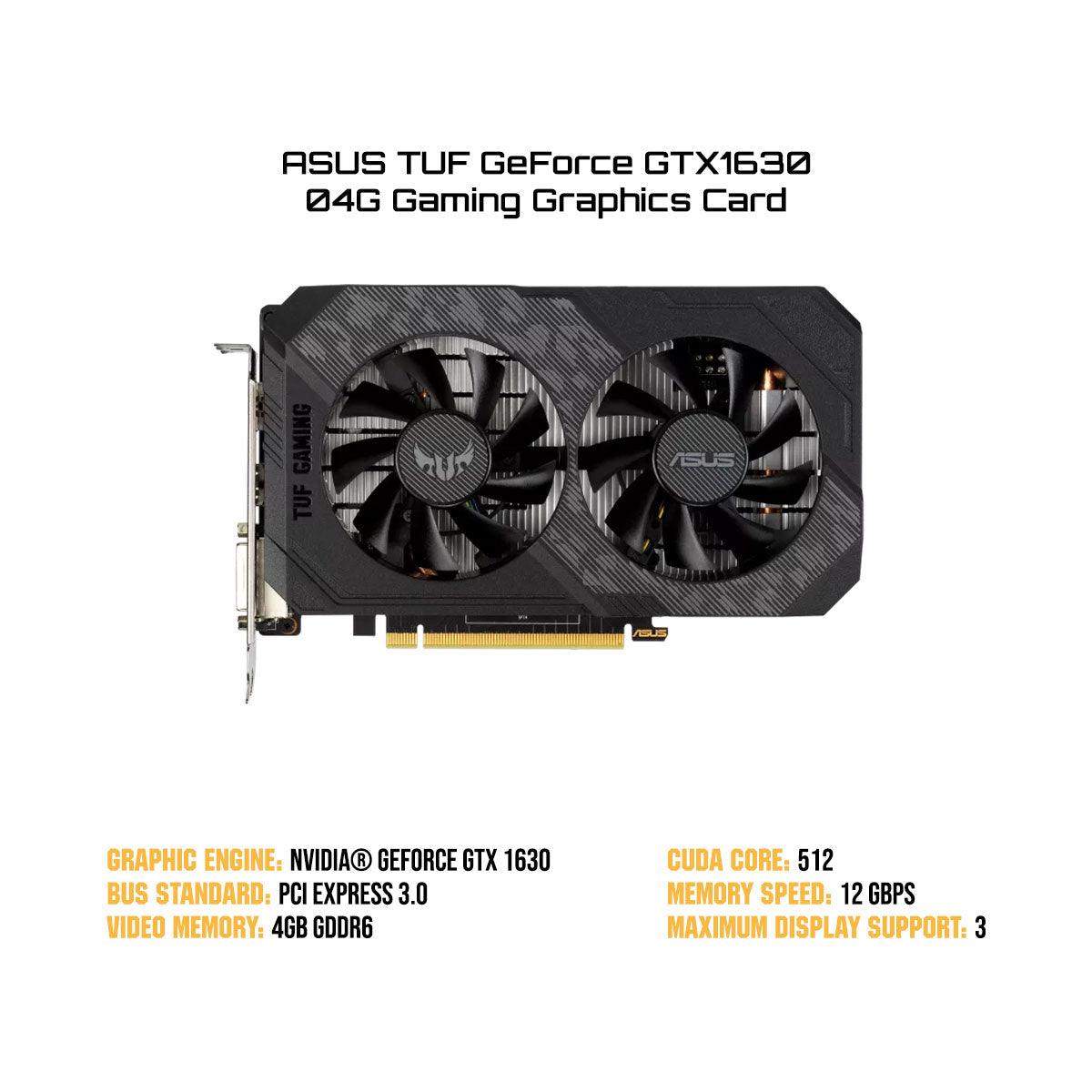 ASUS TUF GeForce GTX 1630 04G Gaming Graphics Card - DataBlitz