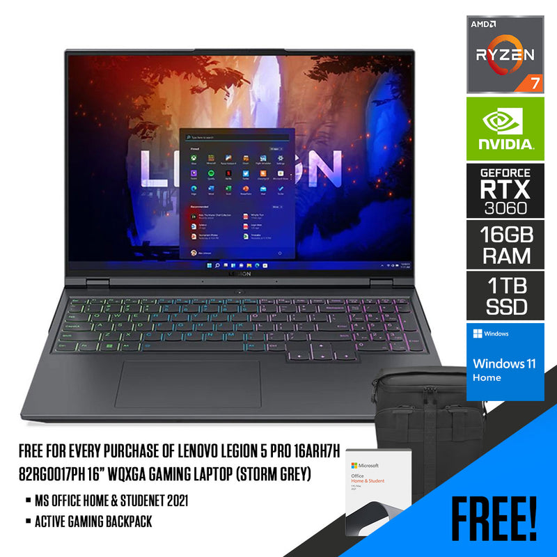 Lenovo Legion 5 Pro 16ARH7H 82RG0017PH 16” WQXGA Gaming Laptop