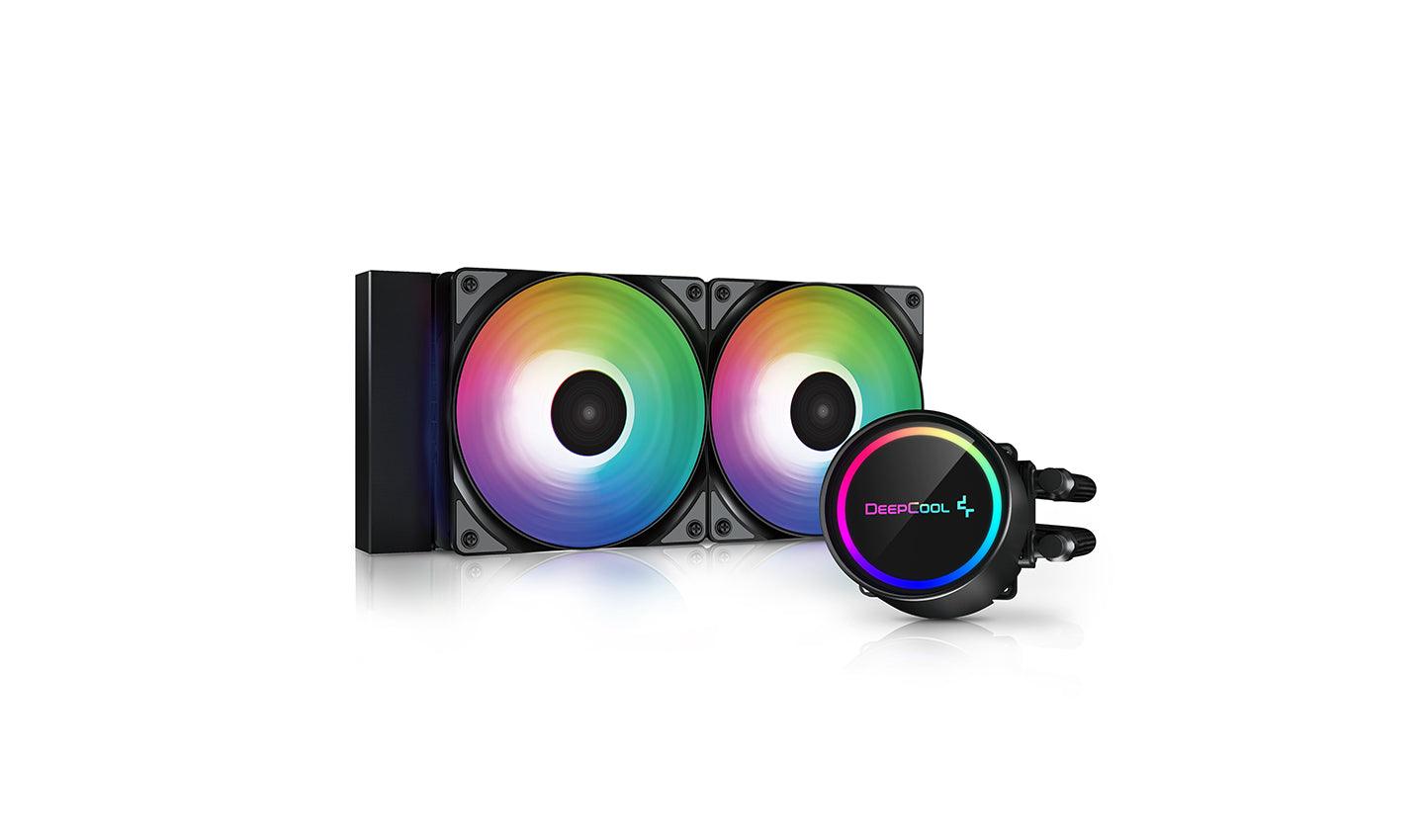 Deepcool GAMMAXX L240 A-RGB 240MM Liquid Cooler (Black) (DP-H12CF-GL240-ARGB)+Deepcool LGA1700 Mounting Bracket Kit - DataBlitz