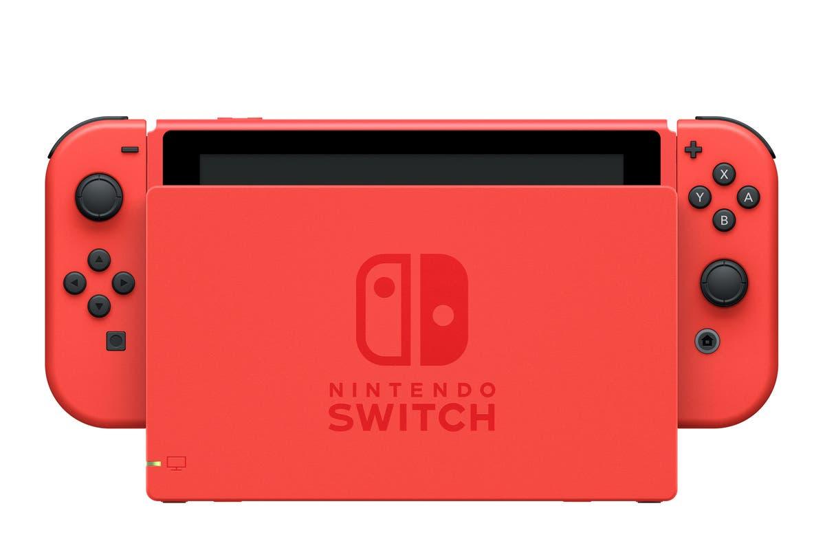 Nintendo Switch Console Mario Red & Blue Edition (Includes Carrying Case) + NSW Dobe Dust-Proof Kit Include Rubber Plug & Toughened Glass Film (TNS-862) Bundle - DataBlitz