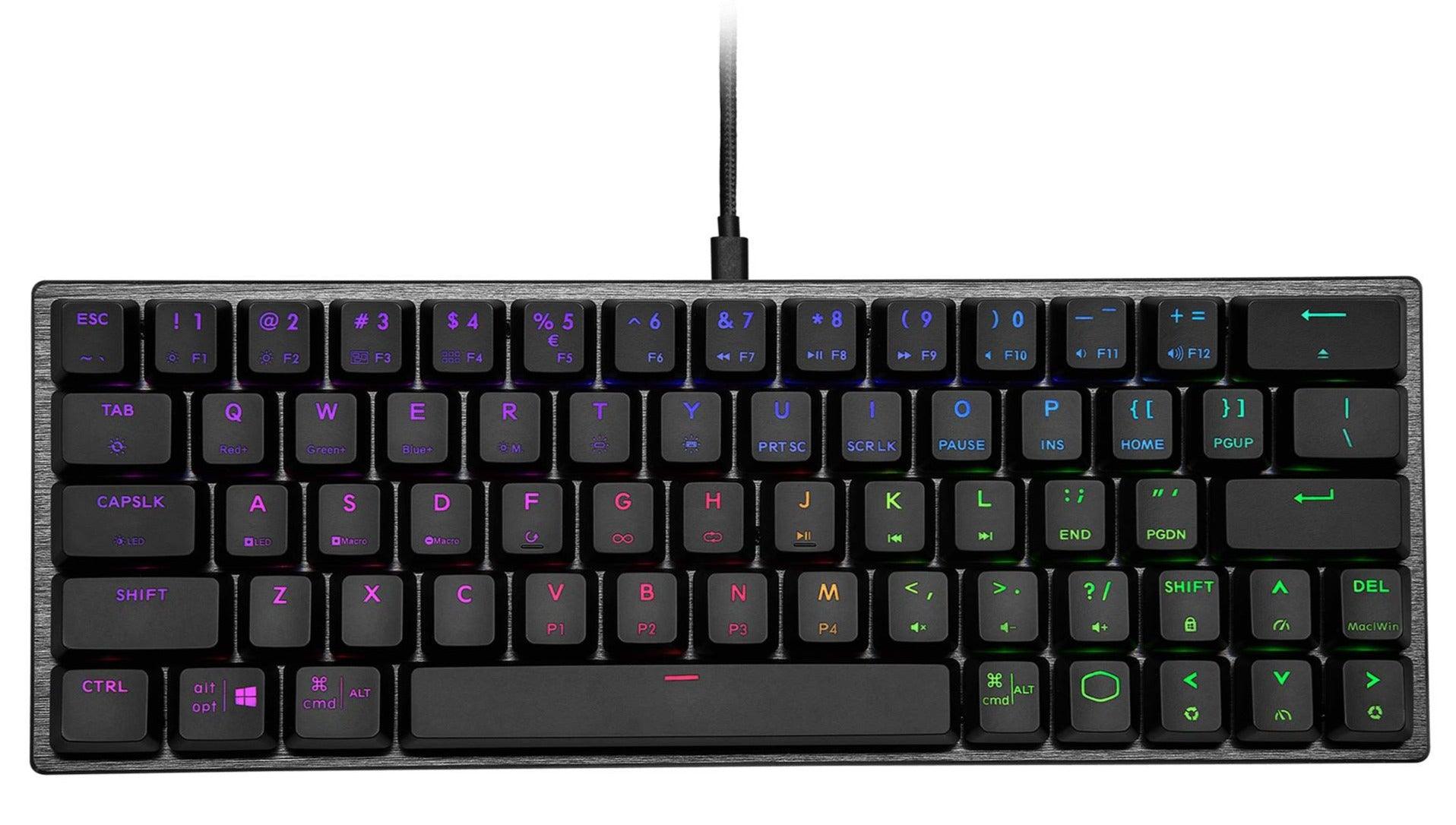 COOLER MASTER SK620 60% MECHANICAL KEYBOARD BLACK WITH LOW PROFILE SWITCHES (RED RGB LINEAR) - DataBlitz