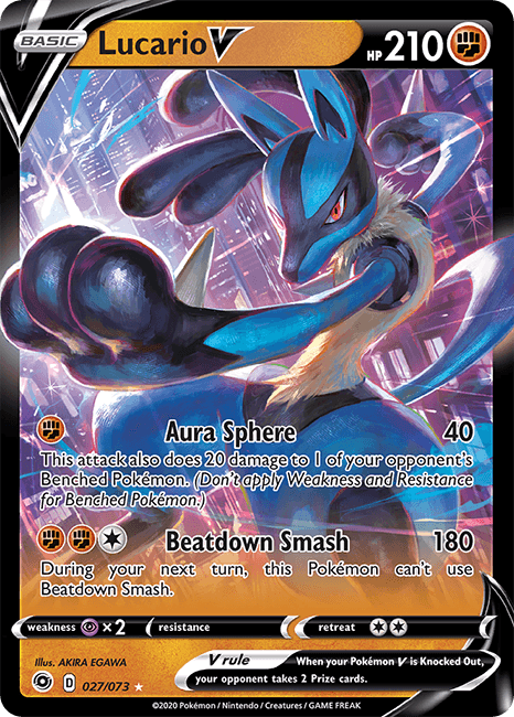 POKEMON TRADING CARD GAME SPRING V FORCES TIN (LUCARIO V) - DataBlitz