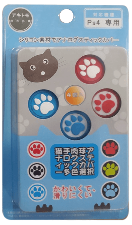 AKITOMO PS4 NEKO-CHAN ANALOG CAPS NEON BLUE / NEON RED (AKSW-113B/R) - DataBlitz