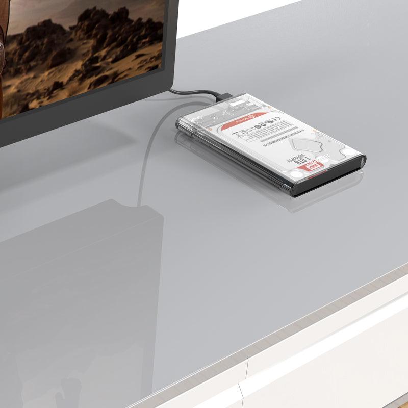 Orico 2.5 Inch USB 3.0 Hard Drive Enclosure (Transparent) (2139U3) - DataBlitz