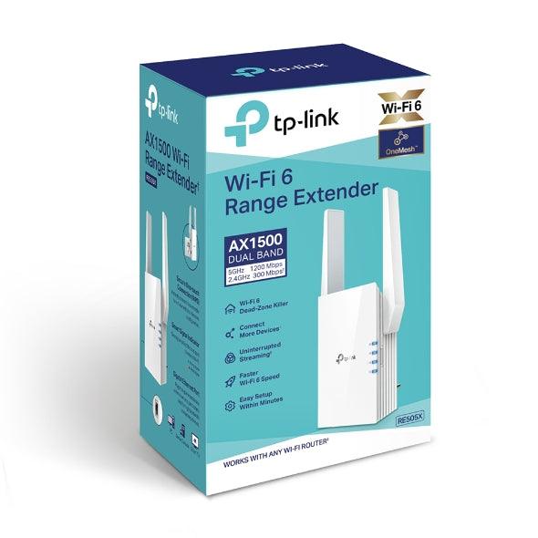 TP-Link AX1500 Dual-Band Wifi-6 Range Extender (White) (RE505X) - DataBlitz