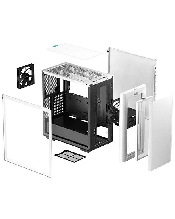DEEPCOOL CK500 WH Mid-Tower ATX Case (White) (R-CK500-WHNNE2-G-1) - DataBlitz