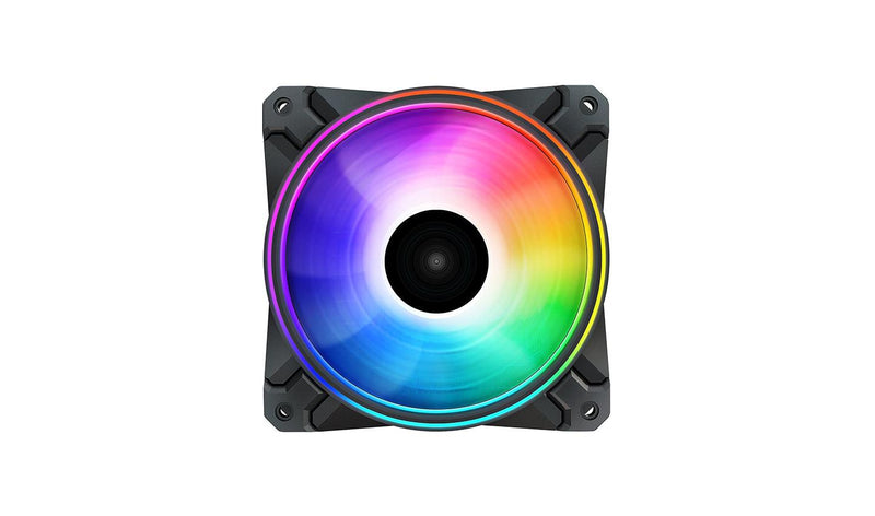 Deepcool CF120 Plus 3-in-1 Duo-Ring Addressable RGB Fan (Black) (DP-F12-AR-CF120P-3P) - DataBlitz