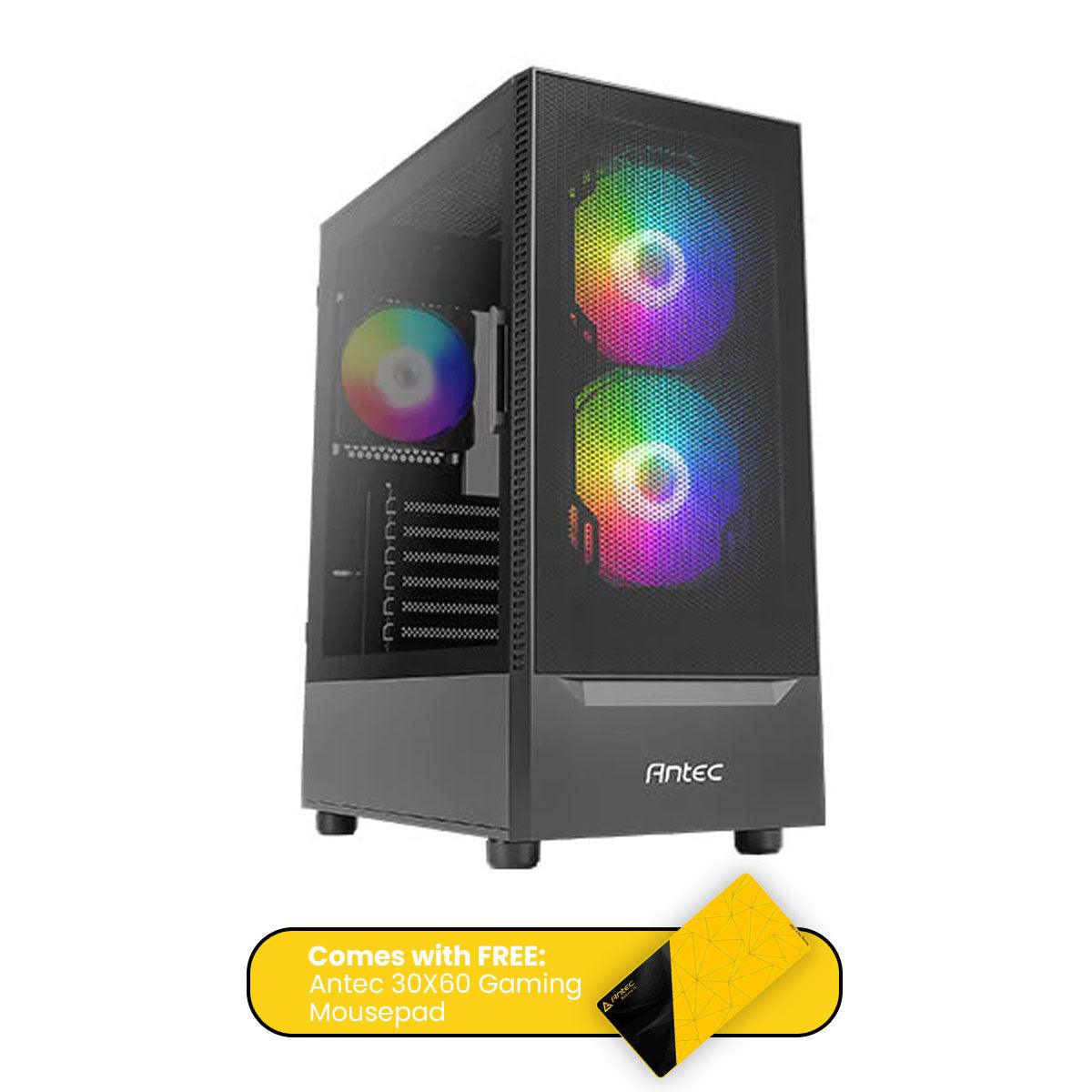 Antec NX410 V2 ATX Mid-Tower Gaming Case (Black) + Antec 30X60 Gaming Mouse Pad - DataBlitz