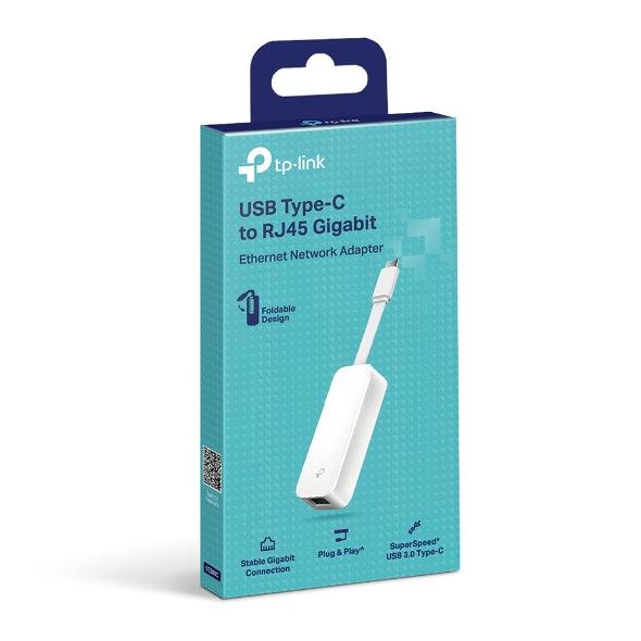 TP-Link USB Type-C TO RJ45 Gigabit Ethernet Network Adapter (White) (UE300C) - DataBlitz