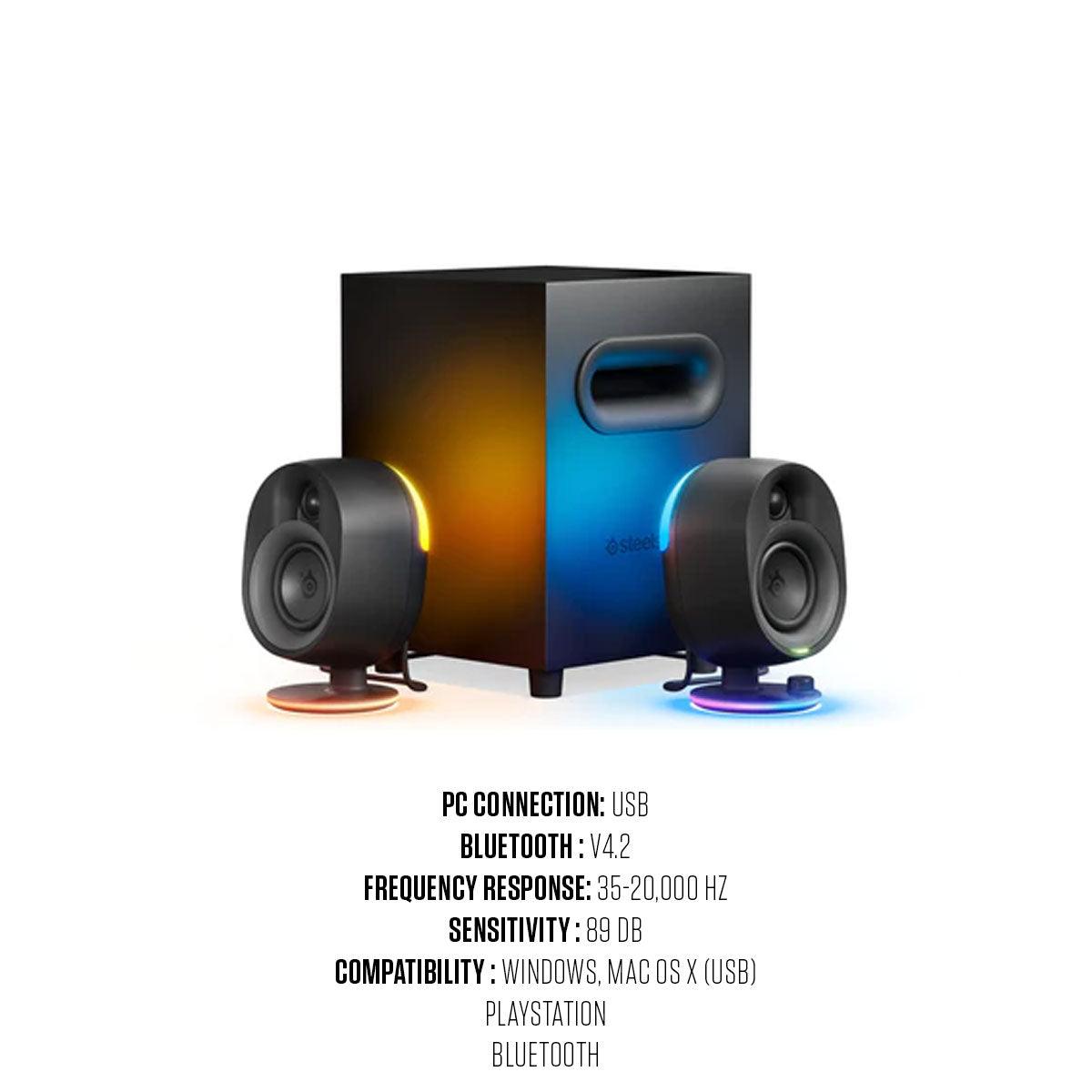 Steelseries Arena 7 Illuminated 2.1 Gaming Speakers (PN61541) - DataBlitz