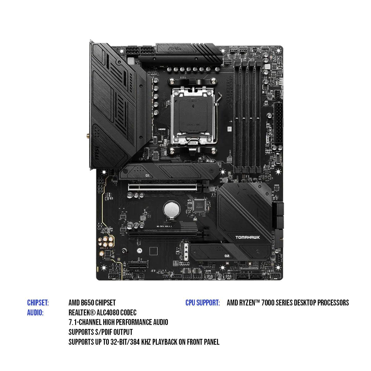MSI Mag B650 Tomahawk Wifi AMD Motherboard - DataBlitz