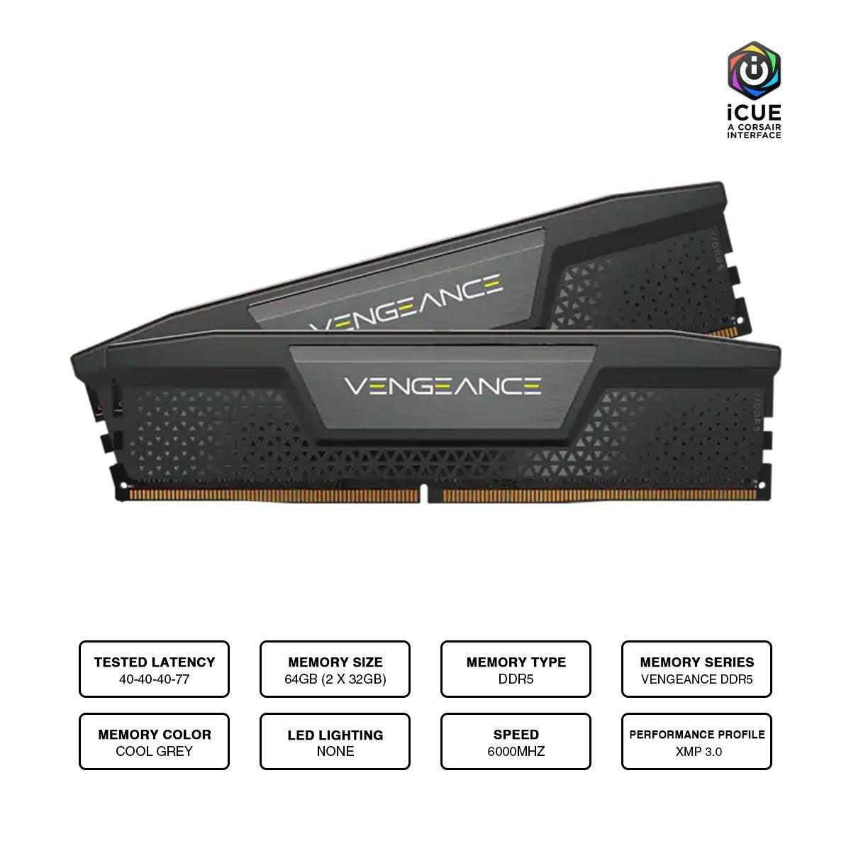 Corsair Vengeance 64GB (2X32GB) 6000MHZ DDR5 DRAM Memory Kit For AMD - DataBlitz