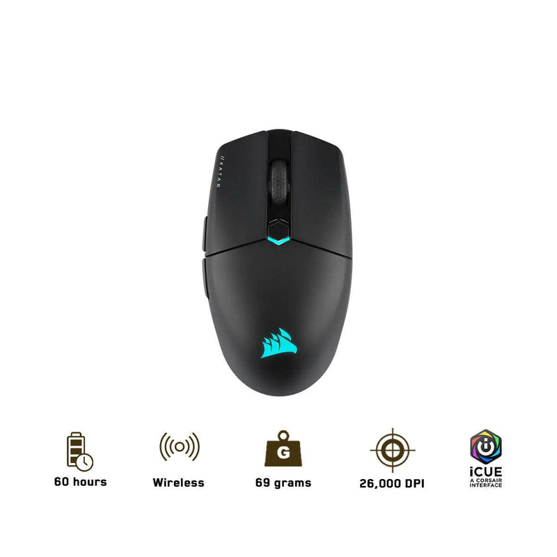 Corsair Katar Elite Slipstream Wireless Gaming Mouse (Black) - DataBlitz