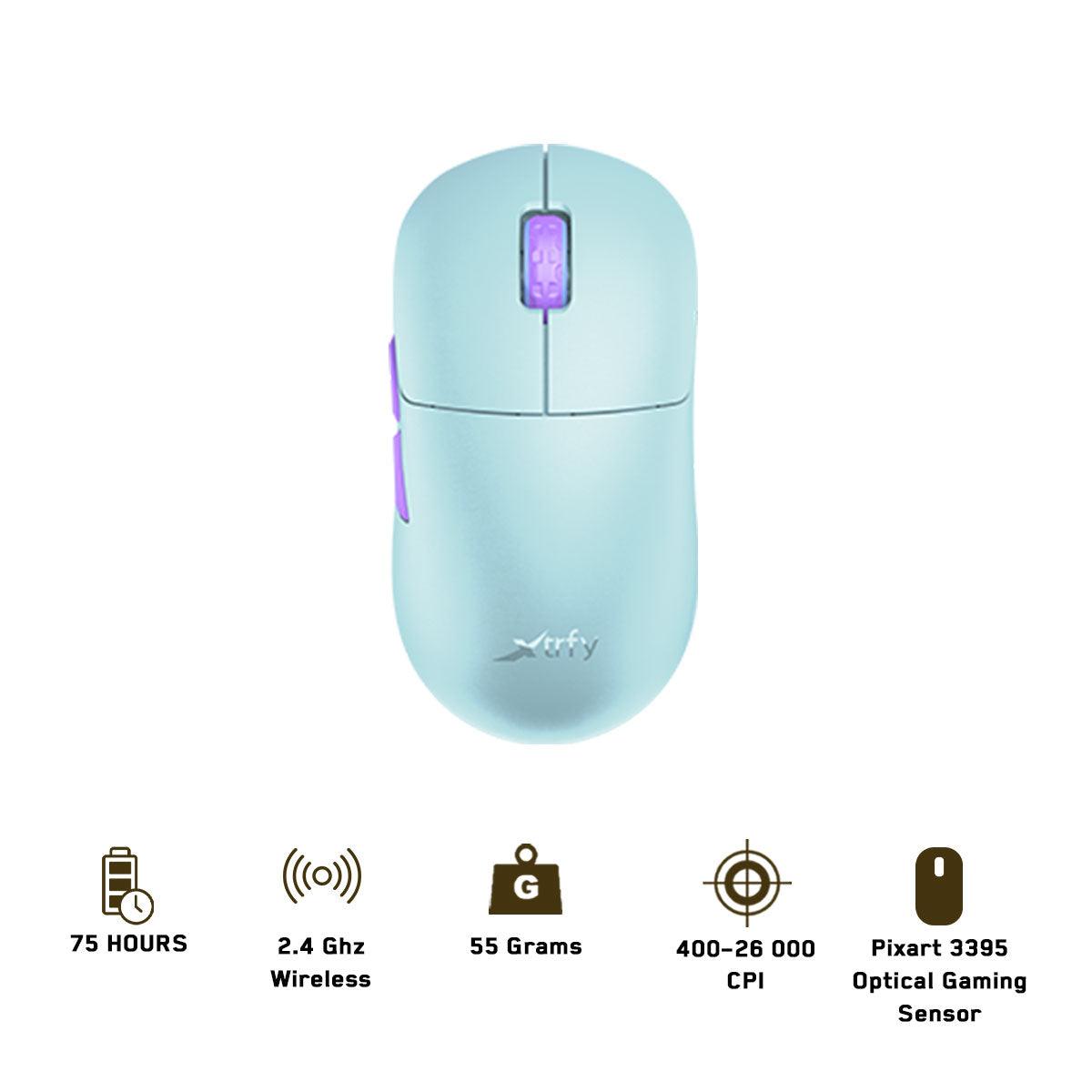 XTRFY M8 Wireless Ultra Light Gaming Mouse (Frosty Mint) - DataBlitz