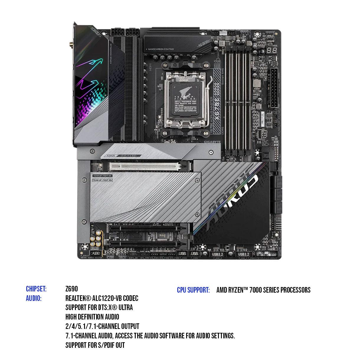 GIGABYTE X670E AORUS Master Gaming Motherboard - DataBlitz