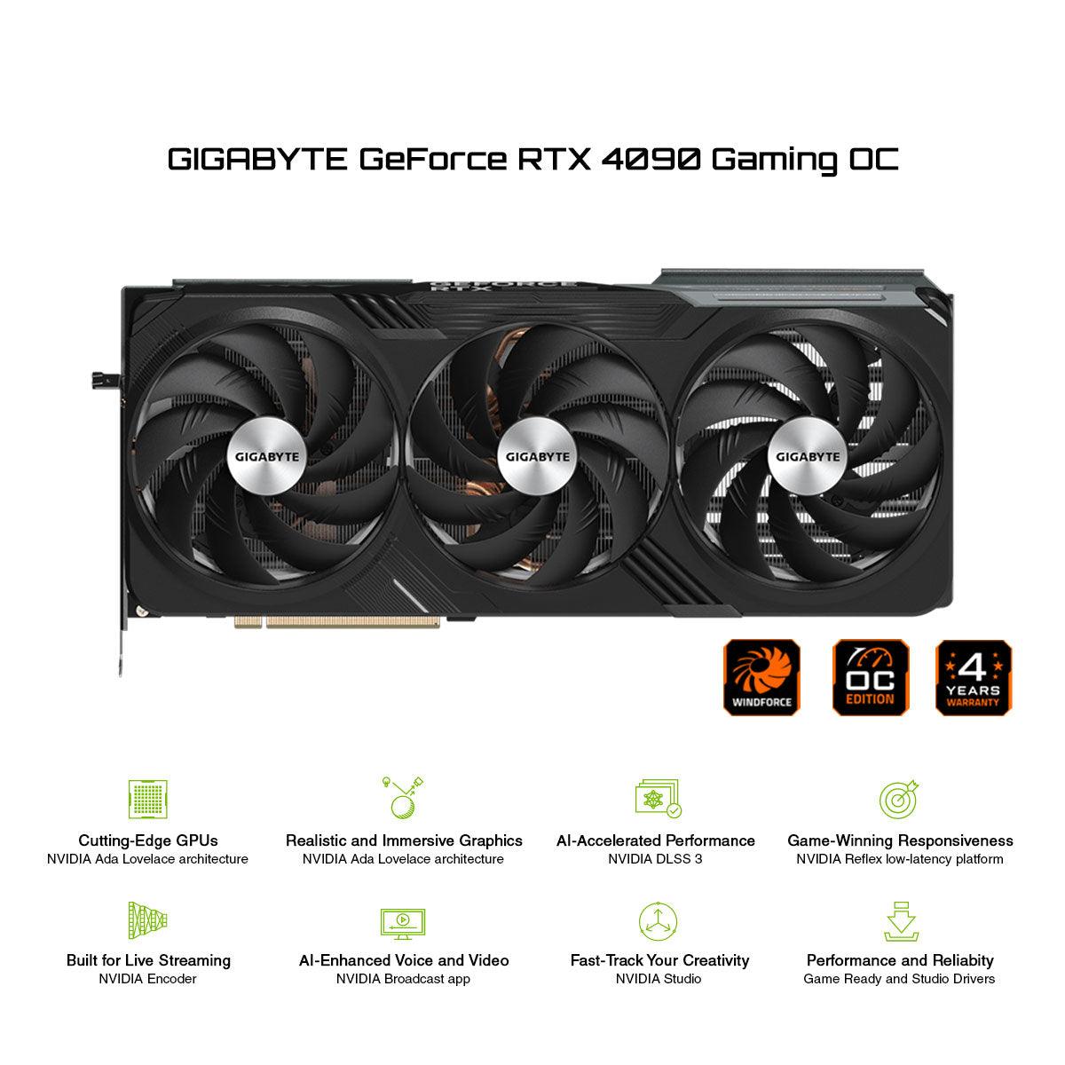 GIGABYTE GeForce RTX 4090 Gaming OC 24GB GDDR6X Graphics Card - DataBlitz
