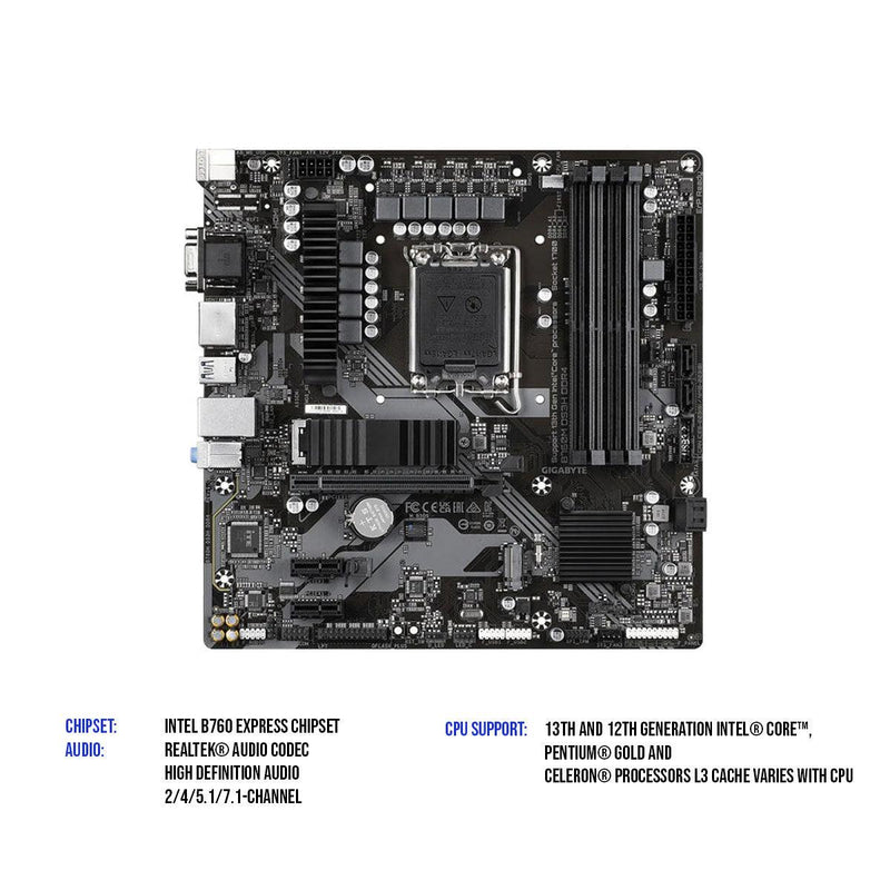 Gigabyte B760M DS3H DDR4 Ultra Durable Motherboard - DataBlitz