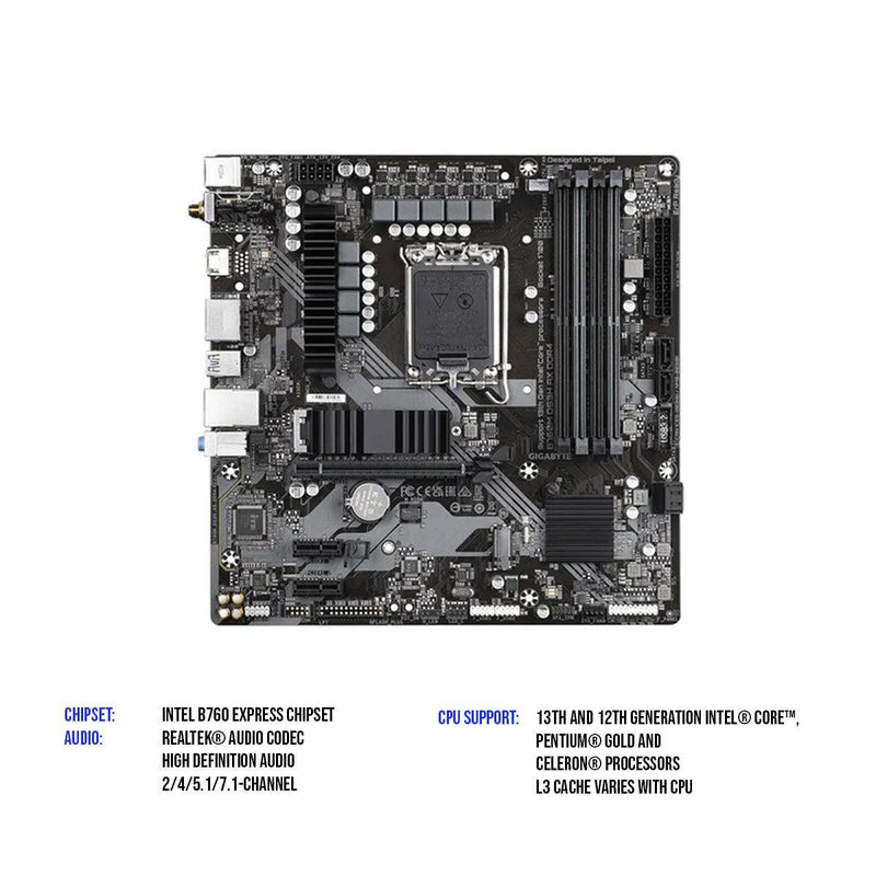 Gigabyte B760M DS3H AX DDR4 Ultra Durable Motherboard - DataBlitz