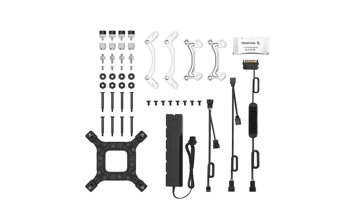 Deepcool GAMMAXX L240 A-RGB 240MM Liquid Cooler (Black) (DP-H12CF-GL240-ARGB)+Deepcool LGA1700 Mounting Bracket Kit - DataBlitz