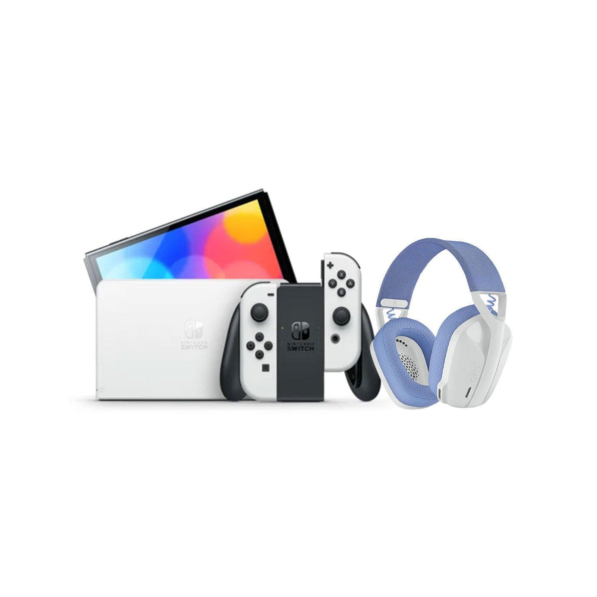 LOGITECH G435 LIGHTSPEED WIRELESS GAMING HEADSET (WHITE) + NINTENDO SWITCH CONSOLE (Lite, Refresh, OLED) - DataBlitz