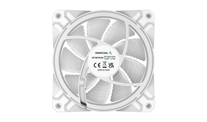 Deepcool CF120 Plus WH 3-in-1 Duo-Ring Addressable RGB Fan (White) (DP-F12-AR-CF120P-WH-3P) - DataBlitz