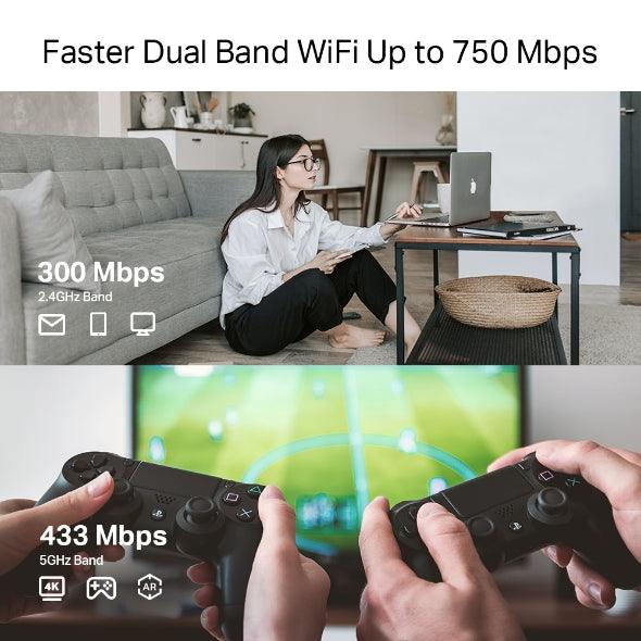 TP-Link AC750 Dual-Band Mesh Wi-Fi Extender (White) (RE215) - DataBlitz