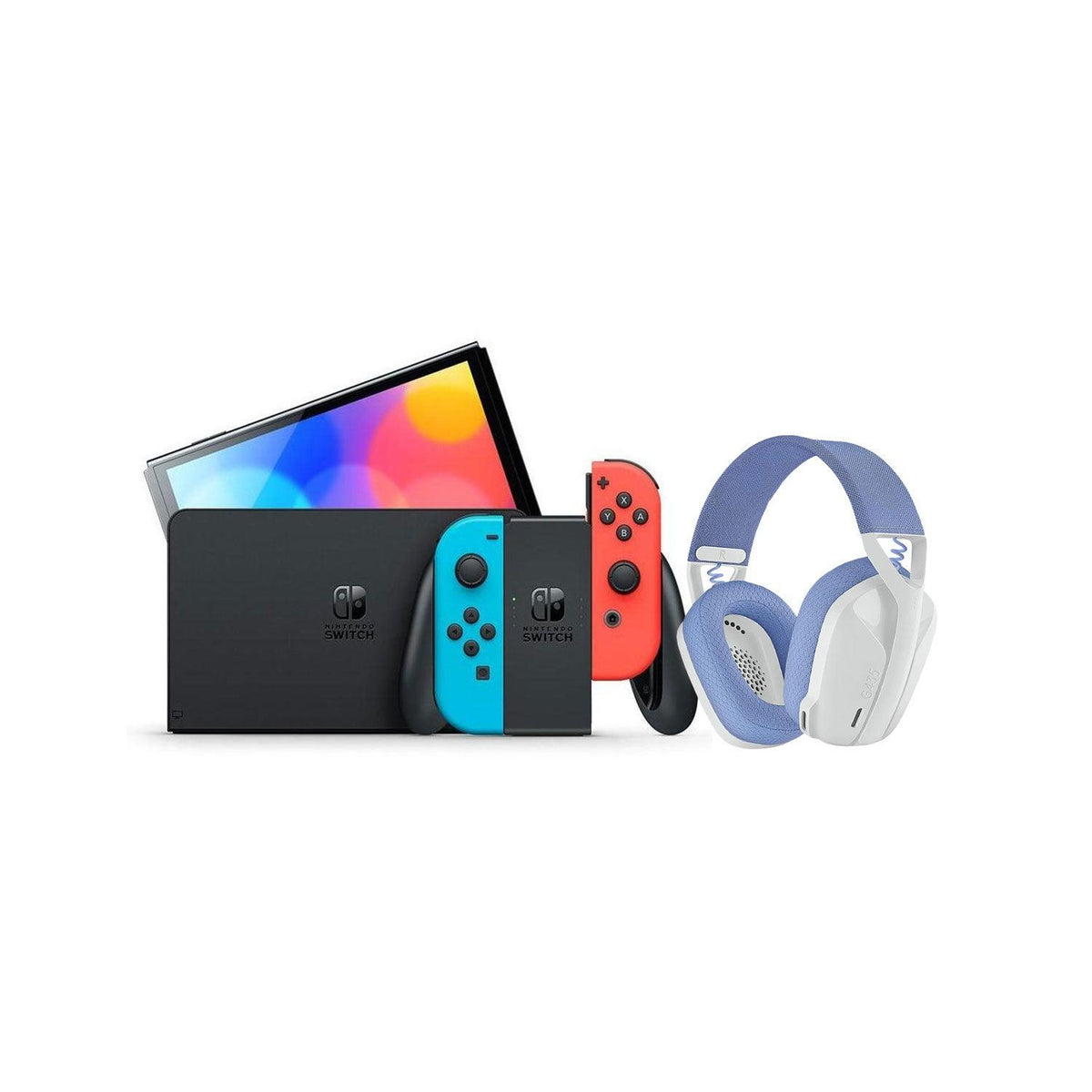 LOGITECH G435 LIGHTSPEED WIRELESS GAMING HEADSET (WHITE) + NINTENDO SWITCH CONSOLE (Lite, Refresh, OLED) - DataBlitz