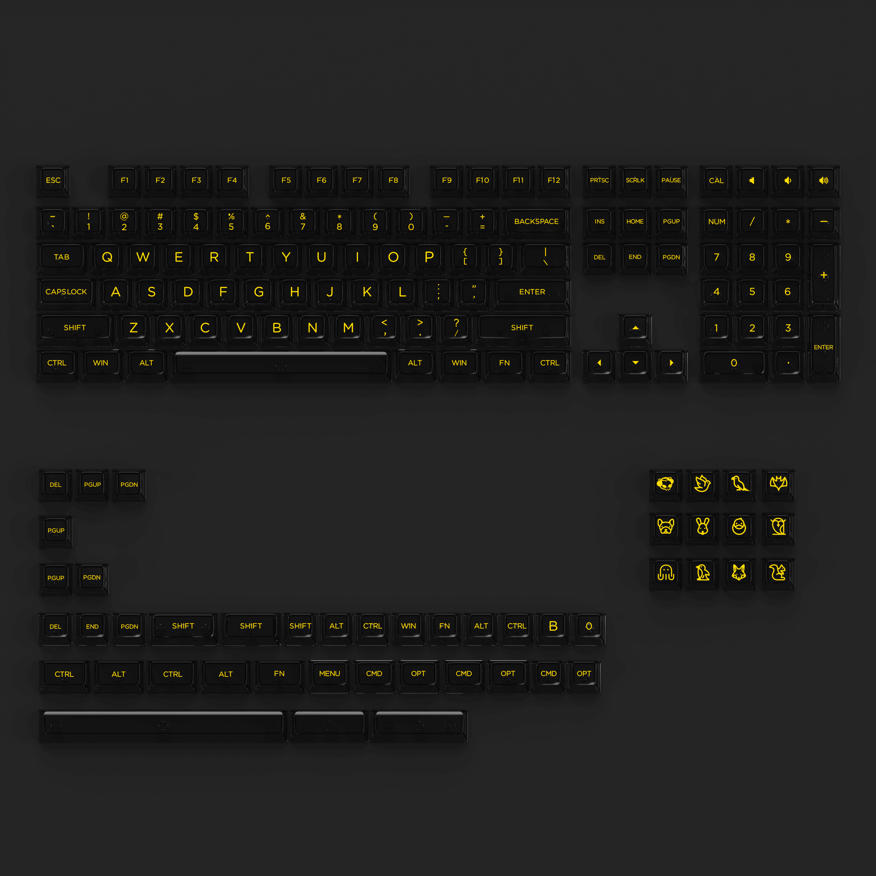 Akko Clear Black V2 Transparent Keycaps Set ASA 155 KEYS - DataBlitz