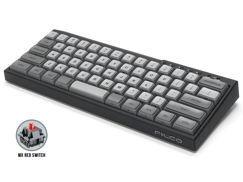 FILCO MAJESTOUCH MINILA-R CONVERTIBLE DOUBLE SHOT PBT 63 US ASCII MECHANICAL KEYBOARD MATTE BLACK (MX RED SWITCH) (FFBTR63MRL/EMB) - DataBlitz