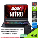 ACER NITRO 5 AN515-45-R2NV Gaming Laptop (Shale Black) | 15.6" FHD IPS 144Hz | RYZEN 7 5800H | 16GB DDR4 | 512GB SSD | RTX 3060 | WIN10 + ACER Notebook Bag 15.6 VX15 Backpack - DataBlitz