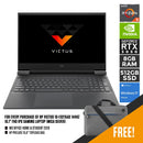 HP VICTUS 16-E0215AX 144HZ GAMING LAPTOP (MICA SILVER) | 16.1” FHD | RYZEN 5 5600H | 8GB DDR4 | 512GB SSD | RTX3050 | WIN11 + MS OFFICE HOME & STUDENT 2019 + HP PRELUDE 15.6" TOPLOAD BAG - DataBlitz