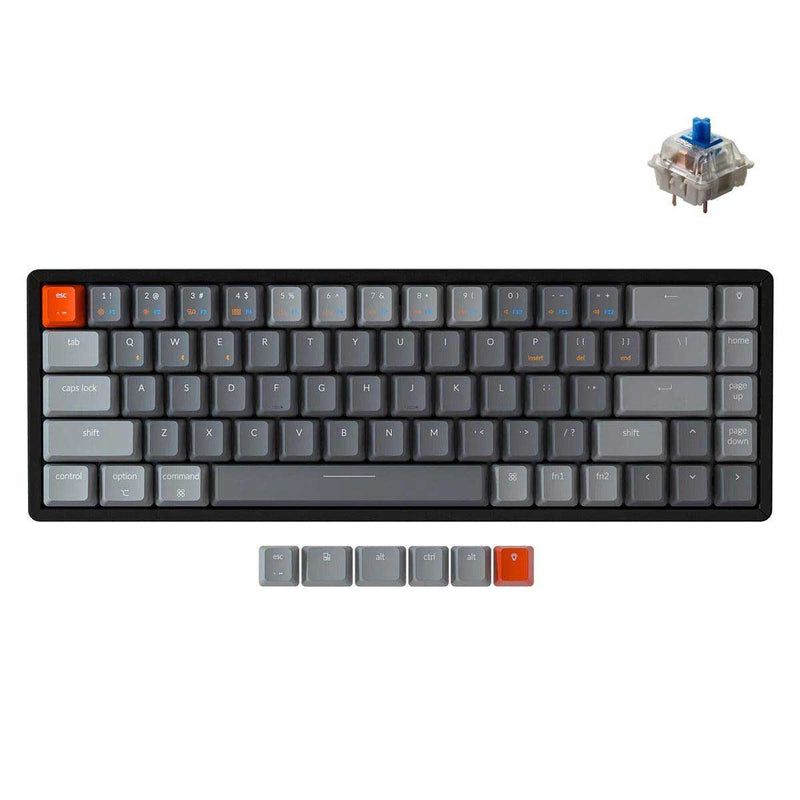 Keychron K6 RGB Backlight Aluminum Hot-Swappable Wireless Mechanical Keyboard (Blue Switch) (K6W2)