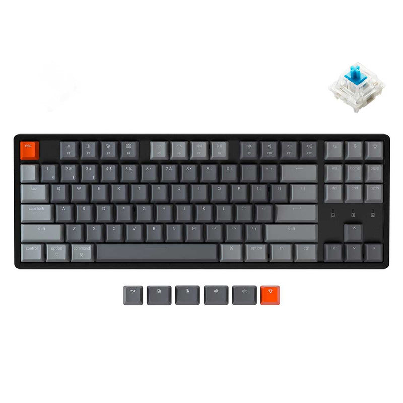 Keychron K8 RGB Backlight Aluminum Optical Wireless Mechanical Keyboard (Gateron Blue Switch) (K8Q2)