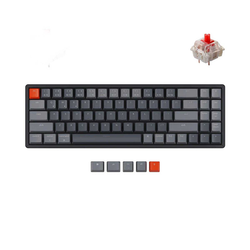 Keychron K14 RGB Backlight Aluminum Hot-Swappable Wireless Mechanical Keyboard (Red Switch) (K14J1)