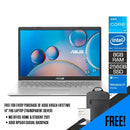 ASUS X415EA-EK1177WS Laptop (Transparent Silver) | 14" FHD | i3-1115G4  |8GB DDR4 | 256 SSD | Intel® UHD Graphics |Windows 11 Home | MS Office Home & Student 2021 | ASUS BP1504 Casual Backpack - DataBlitz