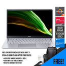 Acer Swift 3 SF314-43-R06N Laptop (Pure Silver) | 14" FHD | Ryzen™ 5 5500U | 8GB DDR4 | 512GB SSD | AMD RADEON | Win11 | MS Office H&S 2021 | Acer Entry Run Rate Backpack | Rapoo M20 Plus Wireless Mouse - DataBlitz